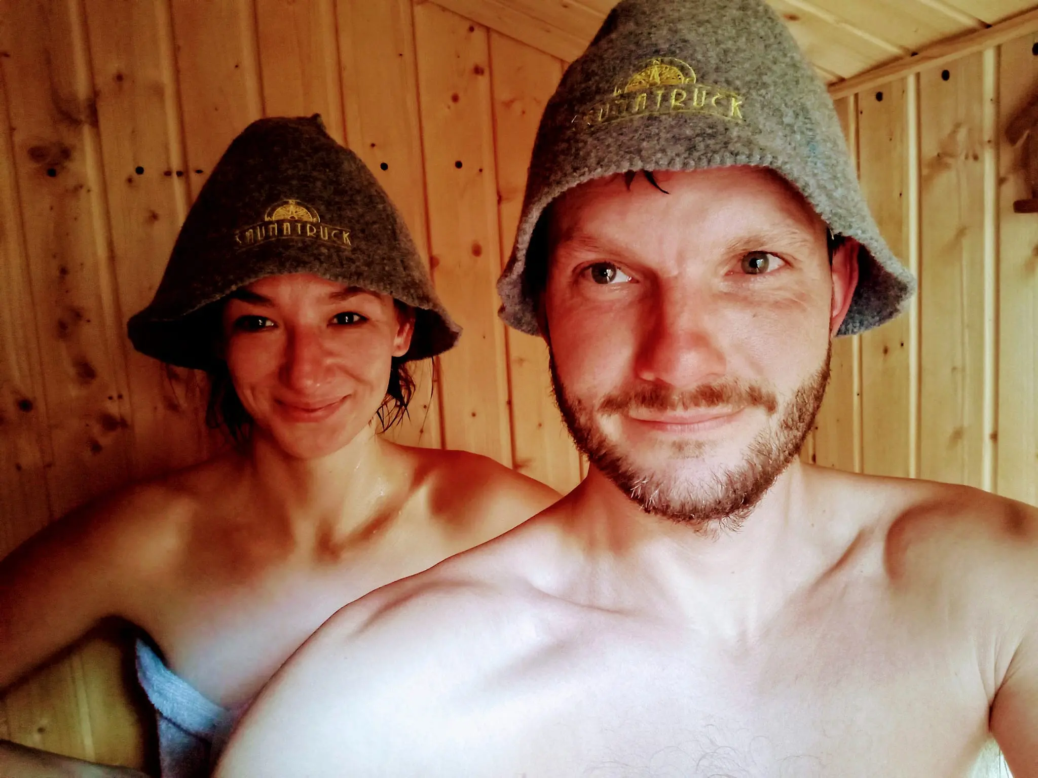 Daniel w swojej saunie